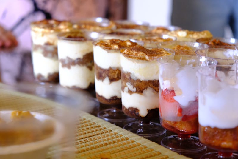 Tiramisu dessert with espresso and mascarpone